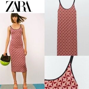Zara geometric print dress